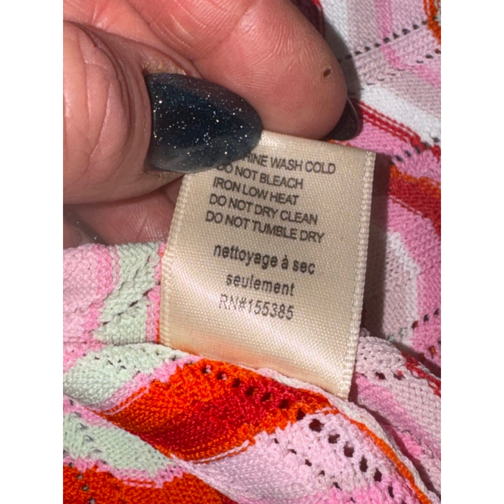 NWT Torn By RONNY KOBO x REVOLVE Chevron Knit Pink Multi Colored Maxi Sun dress - Picture 9 of 9